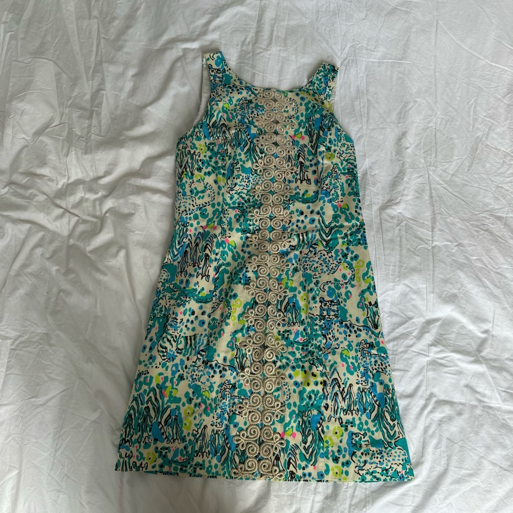 Lilly Pulitzer Ember Shift Sea Oat Escapades in the Everglades Dress Size 8